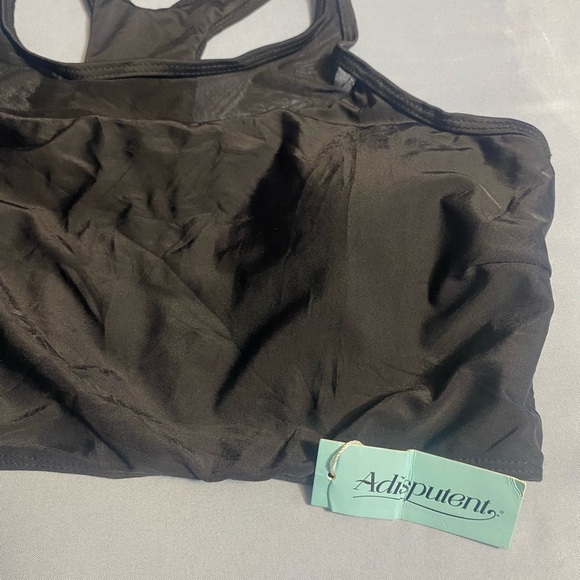 Black Racerback Mesh Swim Sports Bra - Picture 6 of 15